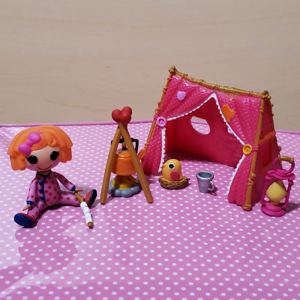 RARE Complete Mini Lalaloopsy Camping With Sunny Playset